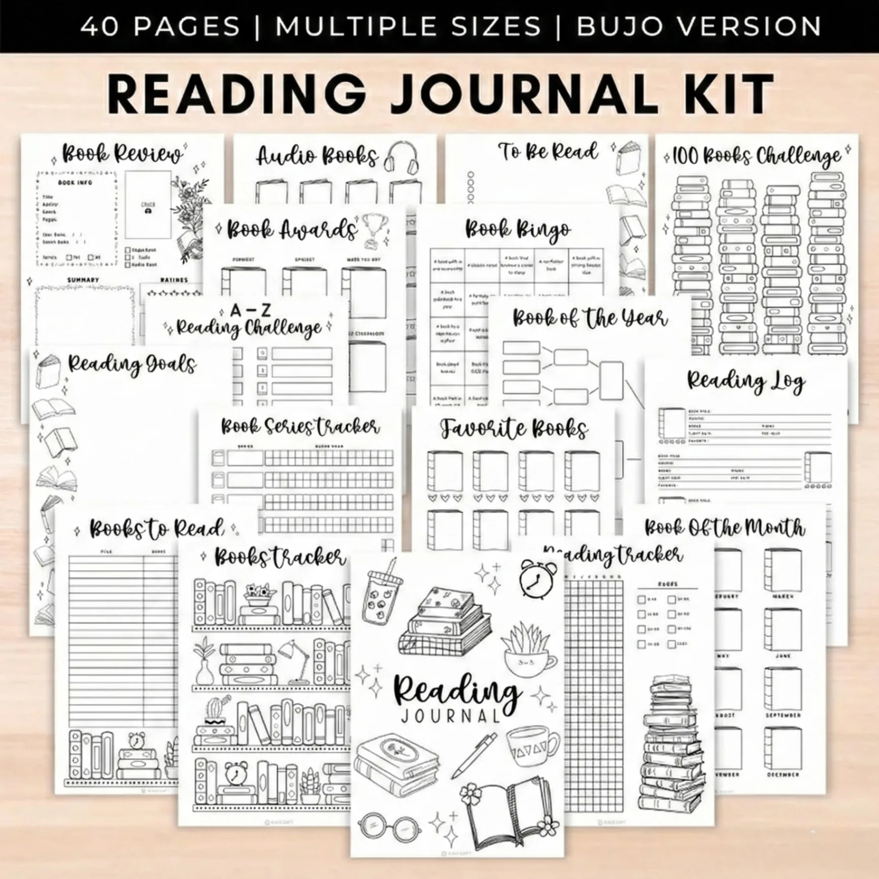 Reading Journal Folder Ultimate Reading Journal Kit | Bookish